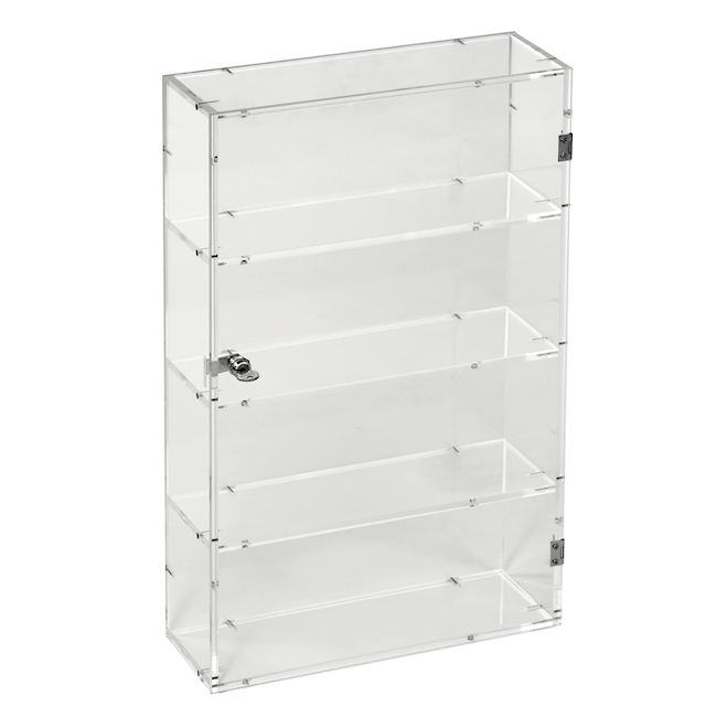 Acrylic display cabinet with 3 shelves